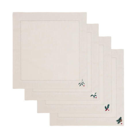 Servietter Desember 45x45cm 4pk fra Georg Jensen Damask
