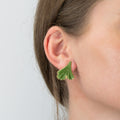 Ginko Ørepynt Forgylt/Grønn - Norway Designs