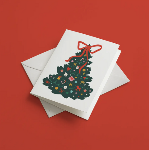 Julekort med bilde av juletre fra Graphic Factory