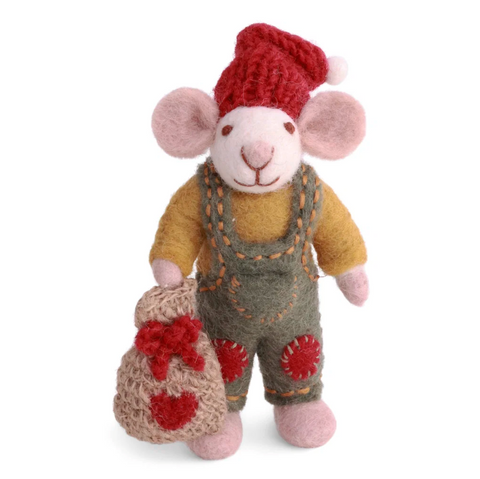 Gry&Sif - Julepynt Mus med Gavepose - Liten - Norway Designs
