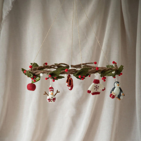 Gry&Sif - Julepynt Pingvin med Baby - Norway Designs