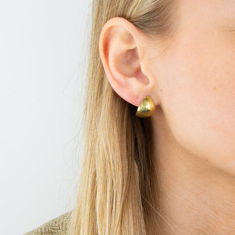 Bold Mini Earrings Brass
