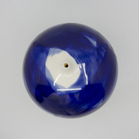 Henrik Rasmussen - Hvit/Blå blank vase - Norway Designs