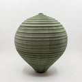 Henrik Rasmussen - Kulevase Stengods Grønn Riller - Norway Designs