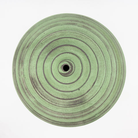 Henrik Rasmussen - Kulevase Stengods Grønn Riller - Norway Designs