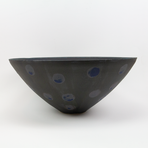 Henrik Rasmussen-Skål Stengods Blå/Sort Ø34cm-Norway Designs