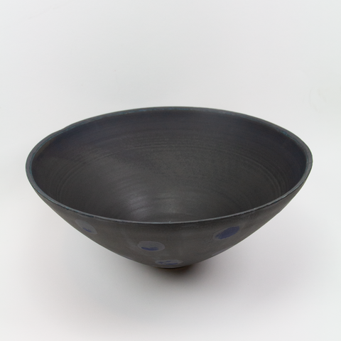 Henrik Rasmussen-Skål Stengods Blå/Sort Ø34cm-Norway Designs