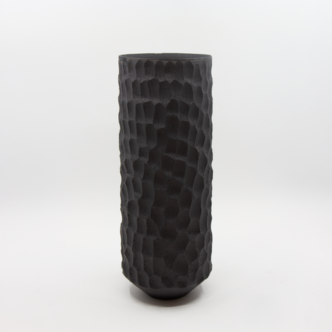 Henrik Rasmussen-Vase Sylinder Fasetter H22cm-orway Designs