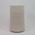 Henrik Rasmussen-Vase Sylinder Porselen Riller 2 porselen-Norway Designs