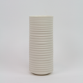 Henrik Rasmussen-Vase Sylinder Porselen Riller H20cm-Norway Designs