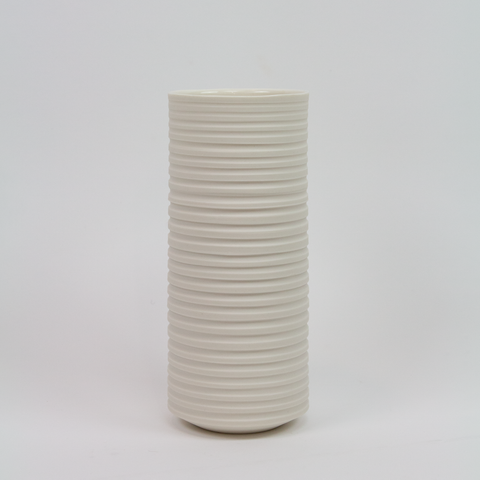 Henrik Rasmussen-Vase Sylinder Porselen Riller H20cm-Norway Designs