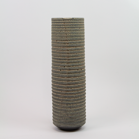Henrik Rasmussen-vase Sylinder Riller Natur-Norway Designs
