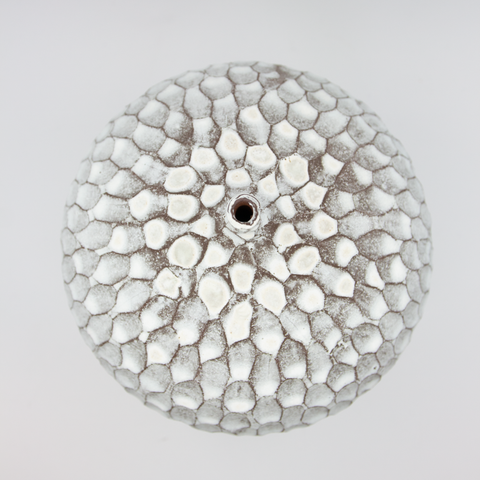 Vase m/Hals Fasetter Hvitglasert fra Henrik Rasmussen
