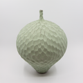 Vase m/Hals Fasetter Lys Grønn fra Henrik Rasmussen