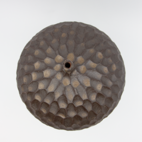 Vase m/Hals Fasetter Mørk Metallic fra Henrik Rasmussen