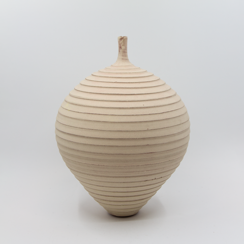 Vase m/Hals Riller Fersken fra Henrik Rasmussen