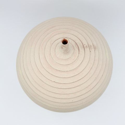 Vase m/Hals Riller Fersken fra Henrik Rasmussen
