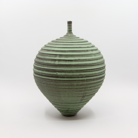 Henrik Rasmussen-Vase m/Hals Riller Grønn-Norway Designs