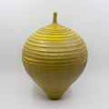 Vase m/Hals Riller Gul fra Henrik Rasmussen