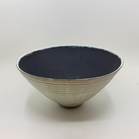 Henrik Rasmussen-Skål Stengods Lys Grønn Riller-Norway Designs