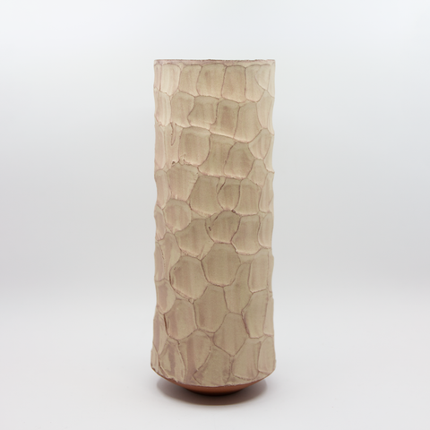 Vase Sylinder Fasetter Fersken fra Henrik Rasmussen