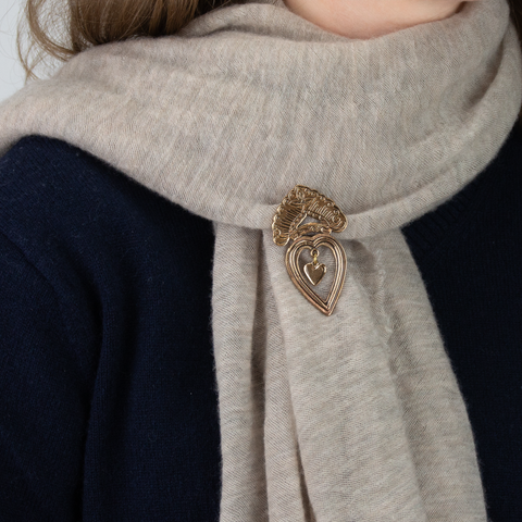Traditional Hjerte Nål Bronse - Norway Designs