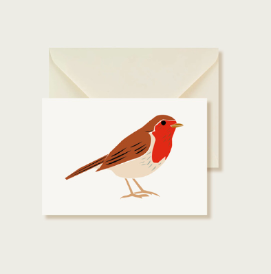 Husta Paper-Julekort "Winter Robin"-Norway designs