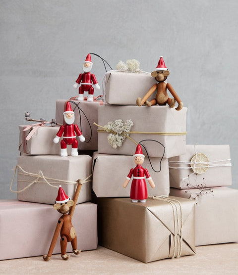 Nisselue Liten 4,7x5,6cm Rød/Hvit