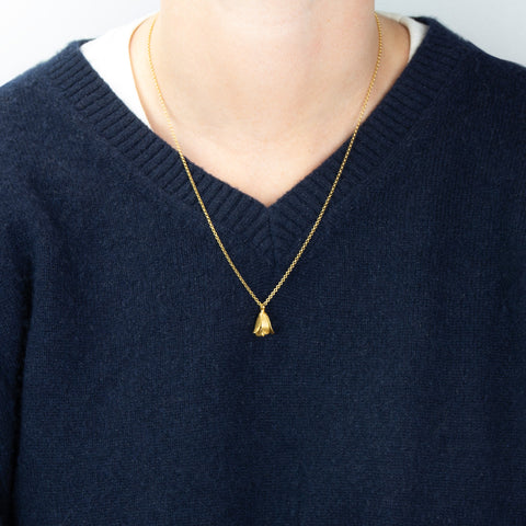 Snowdrop Necklace Gold Plated Silver