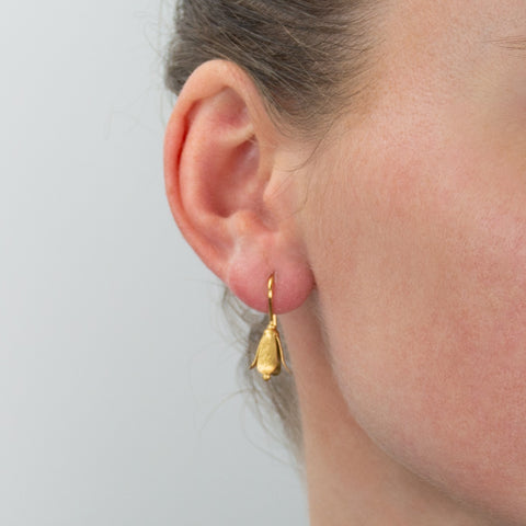 Snowdrop Earrings Gold Plated Silver