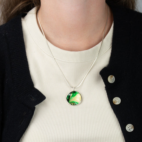 Bubble Large Pendant Green Northern Lights