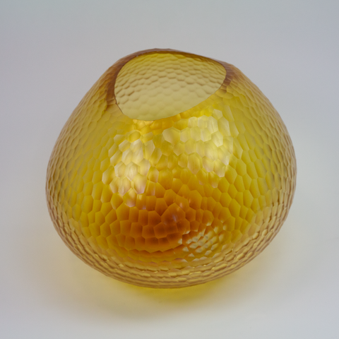 Light Glass Sculpture Gold Topaz