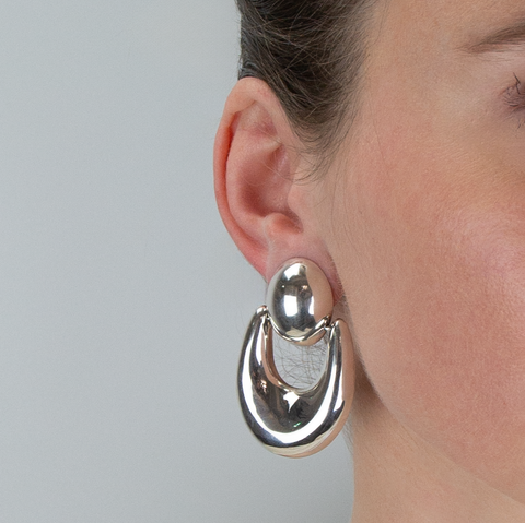 Vogue Clip-On Earrings Silver