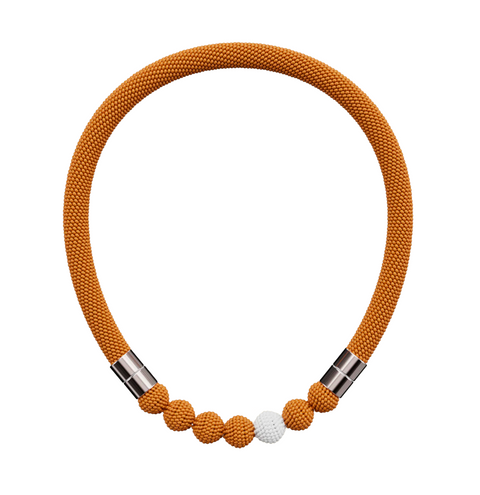 IMPECALB Jewelry-Heklet Halssmykke Kuleornament Okergul-Norway Designs