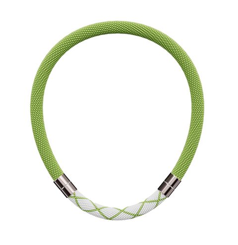 IMPECALB Jewelry-Heklet Halssmykke Vevd Ornament Limegrønn-Norway Designs