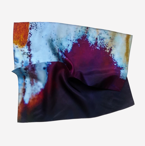 Johanne Teigen-Burgundy Down, Orange Riddle 40x40cm-Norway Designs