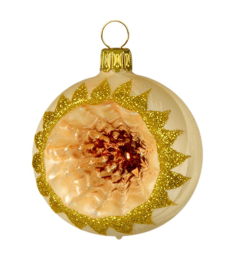 Julepynt Glasskule Beige 6cm-Norway Designs