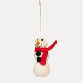 Und_Julepynt Snømann med rødt skjerf_Norway Designs