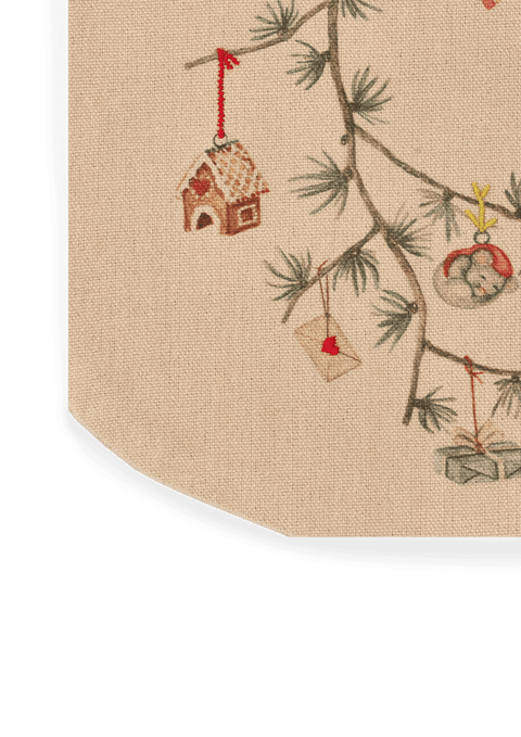 Hammershøi-Julestrømpe Christmas 46cm Sand-Norway Designs