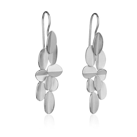 Kaja Gjedebo- Glittertind Lang Ørepynt Sølv-Norway Designs