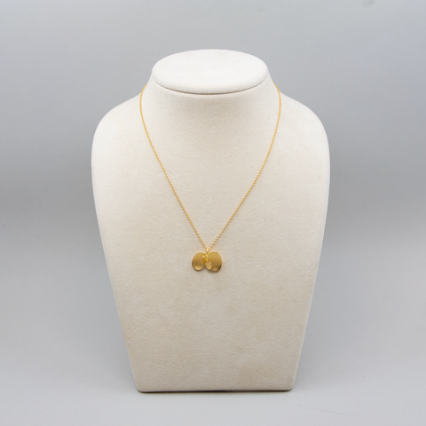 Kaja Gjedebo-Lilypond Anheng m/Kjede Liten Forgylt Sølv-Norway Designs