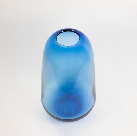 Kari Mølstad-Blåne Vase Høy 3 Klarblå-Norway Designs