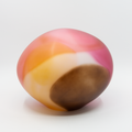 Glassten Rosa Liten fra Kari Mølstad, glassskulptur