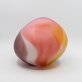 Glassten Rosa Liten fra Kari Mølstad, glassskulptur