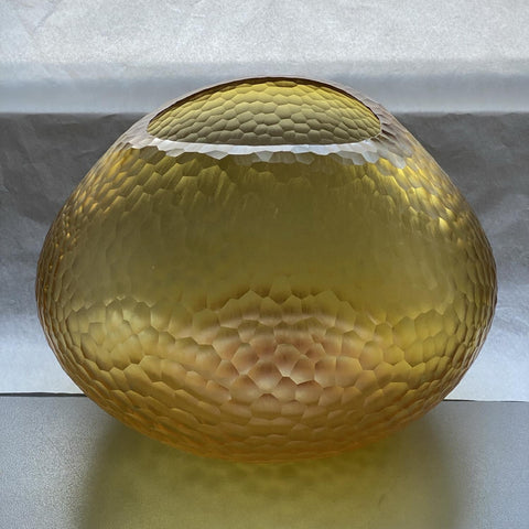 Light Glass Sculpture Gold Topaz