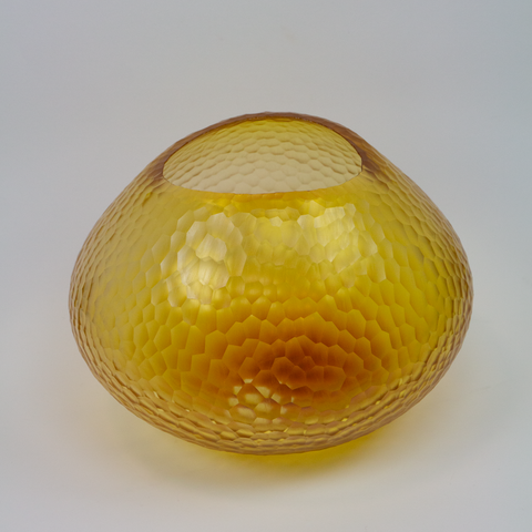 Light Glass Sculpture Gold Topaz