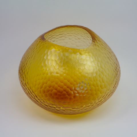 Light Glass Sculpture Gold Topaz