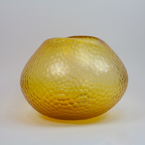 Light Glass Sculpture Gold Topaz