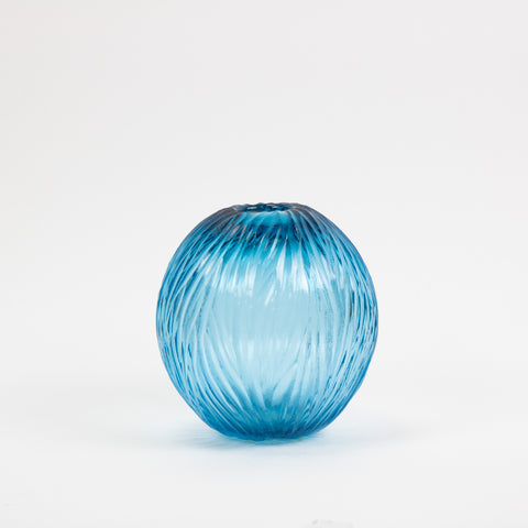 Kari Mølstad-Vase Kule Slipt Aqua-Norway Designs