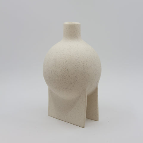 Karin Amdal-Vase Slede Stor Stengods Hvit-Norway Designs
